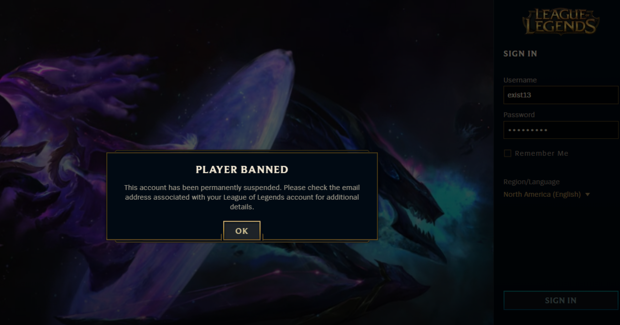 lol banned